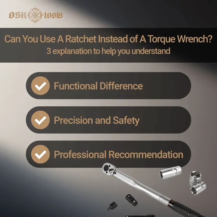 Can you use a ratchet instead of a torque wrench? 3 point ley you know